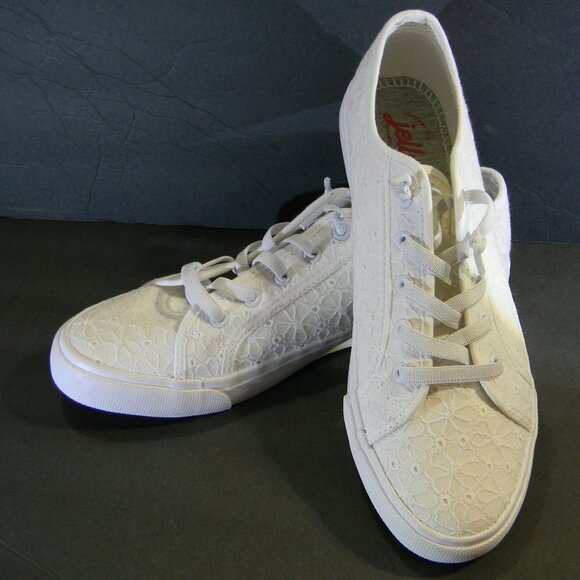 Jellypop Lace Sneakers - White Destiny Size 10M Pull on Elastic Laces NWOT - Picture 1 of 6